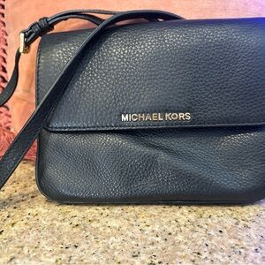 Michael Kors Black Leather Crossbody Bag
